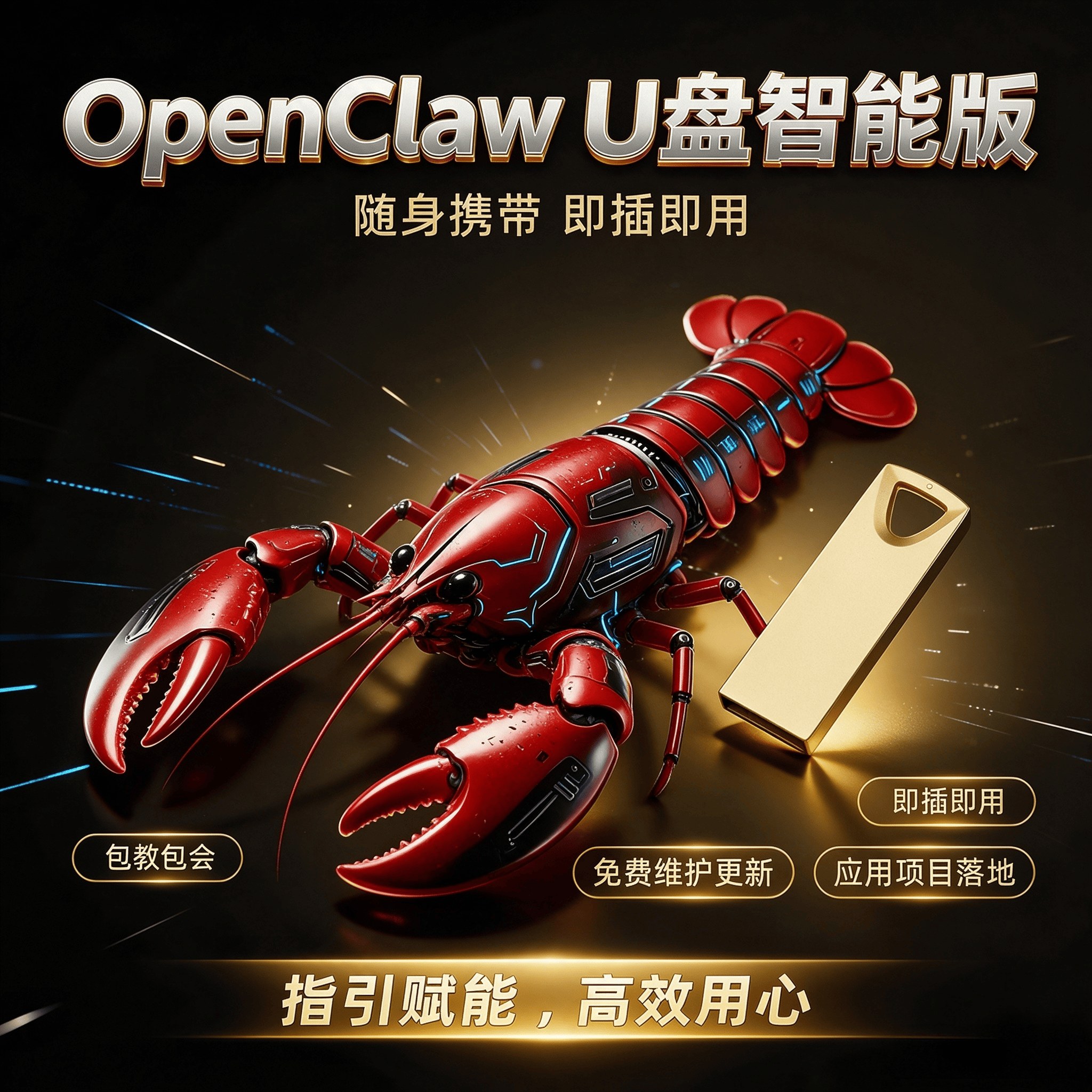 U盘OpenClaw 商品宣传海报